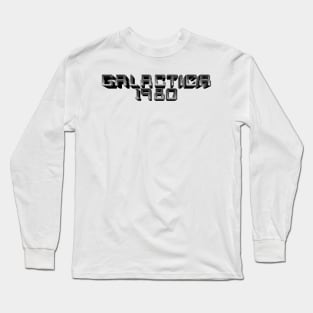 Battlestar Galactica 1980 3D Silver Logo Long Sleeve T-Shirt